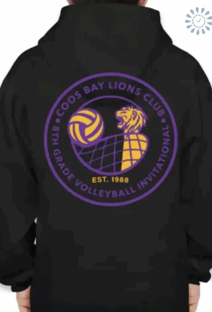 back of blacksweatshirt with tournament logo